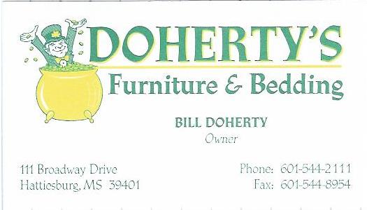 Doherty's Furniture & Bedding, 111 Broadway Drive, Hattiesburg, MS 39401, 601-544-2111